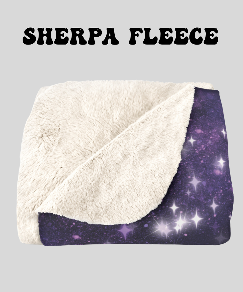 Pastel Goth Purple Galaxy Throw Blanket — Cosmic Nebula Home Decor