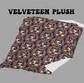 Kawaii Skull Cat Throw Blanket — Creepy Cute Gothic Home Decor