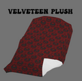 Gothic Bat & Skull Heart Throw Blanket — Crimson Red Colorway