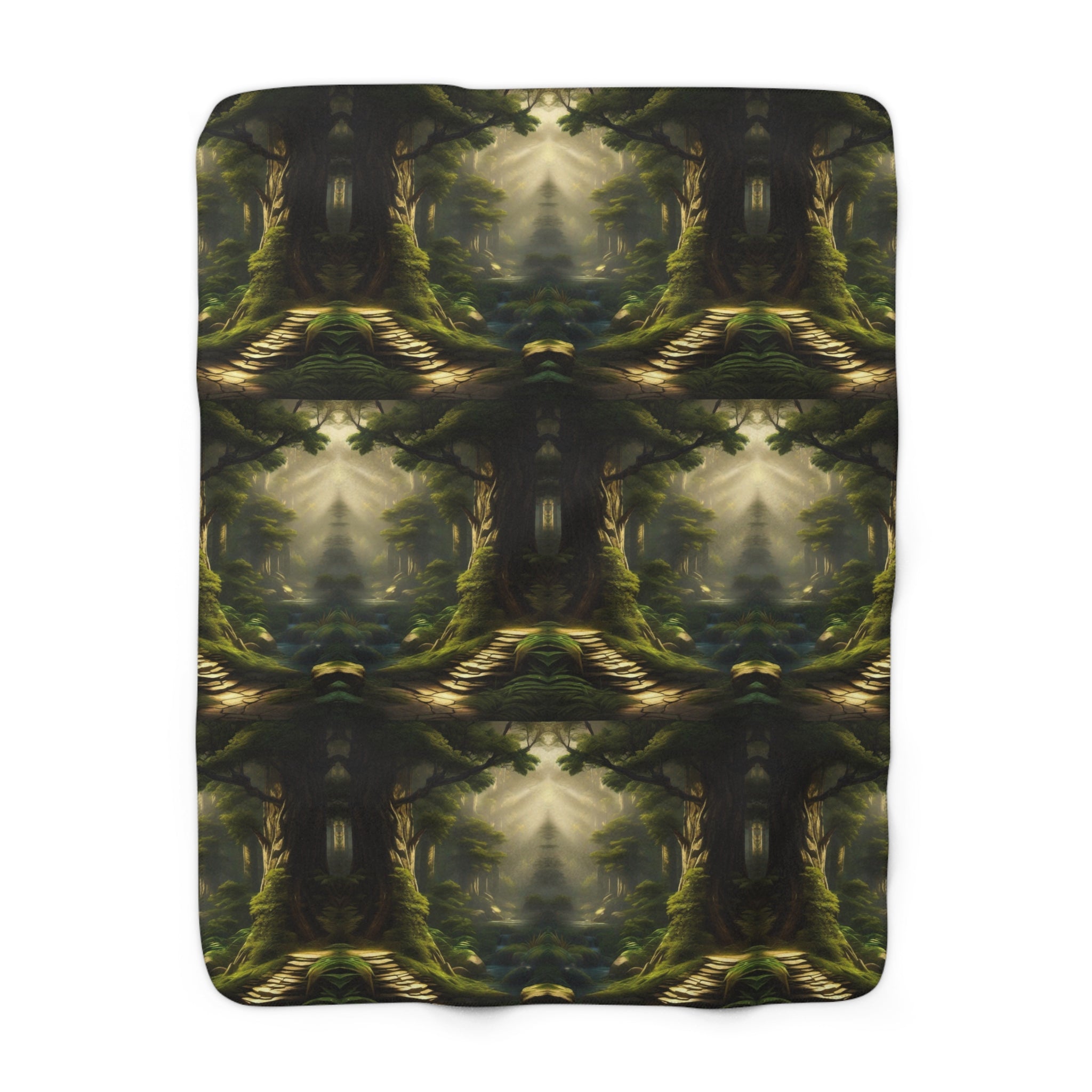 Mystical Forest Throw Blanket — Dark Cottagecore Woodland Home Decor
