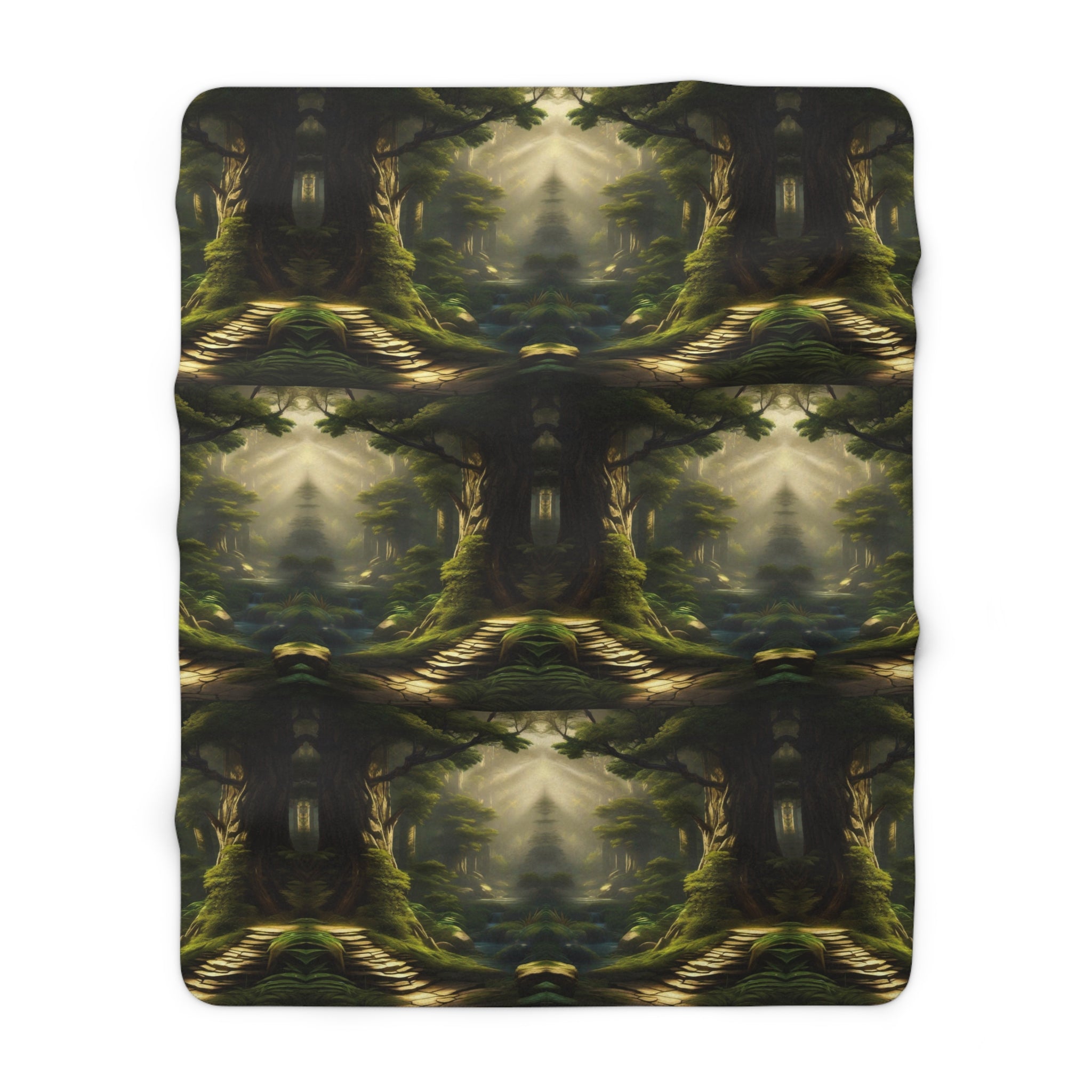 Mystical Forest Throw Blanket — Dark Cottagecore Woodland Home Decor