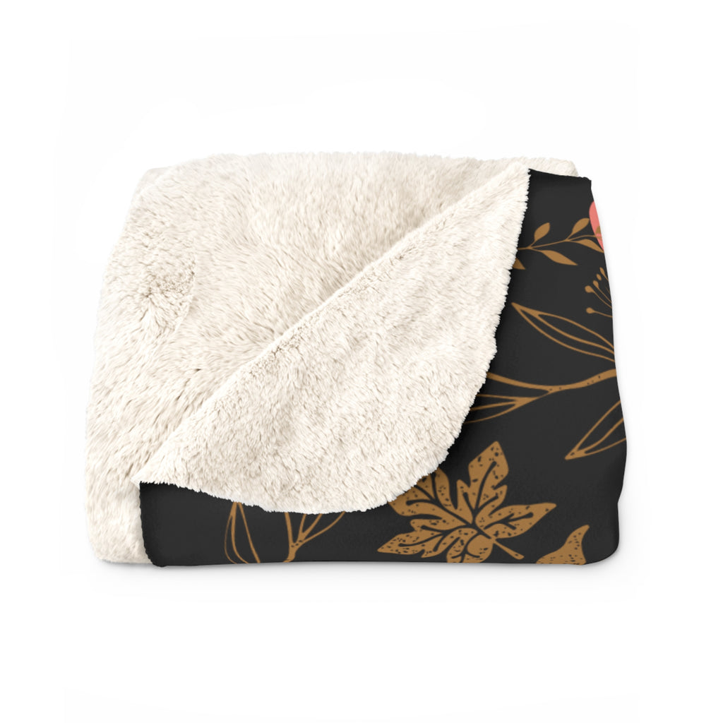 Dark Cottagecore Kawaii Mushroom Throw Blanket — Cozy Autumn Home Decor