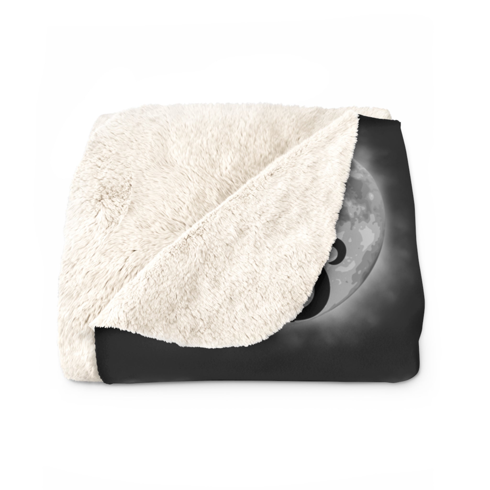 Gothic Black Cat Throw Blanket — Full Moon Bat Dark Home Decor
