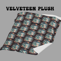 Pastel Goth Cat Throw Blanket — Creepy Cute Kawaii Dark Home Decor