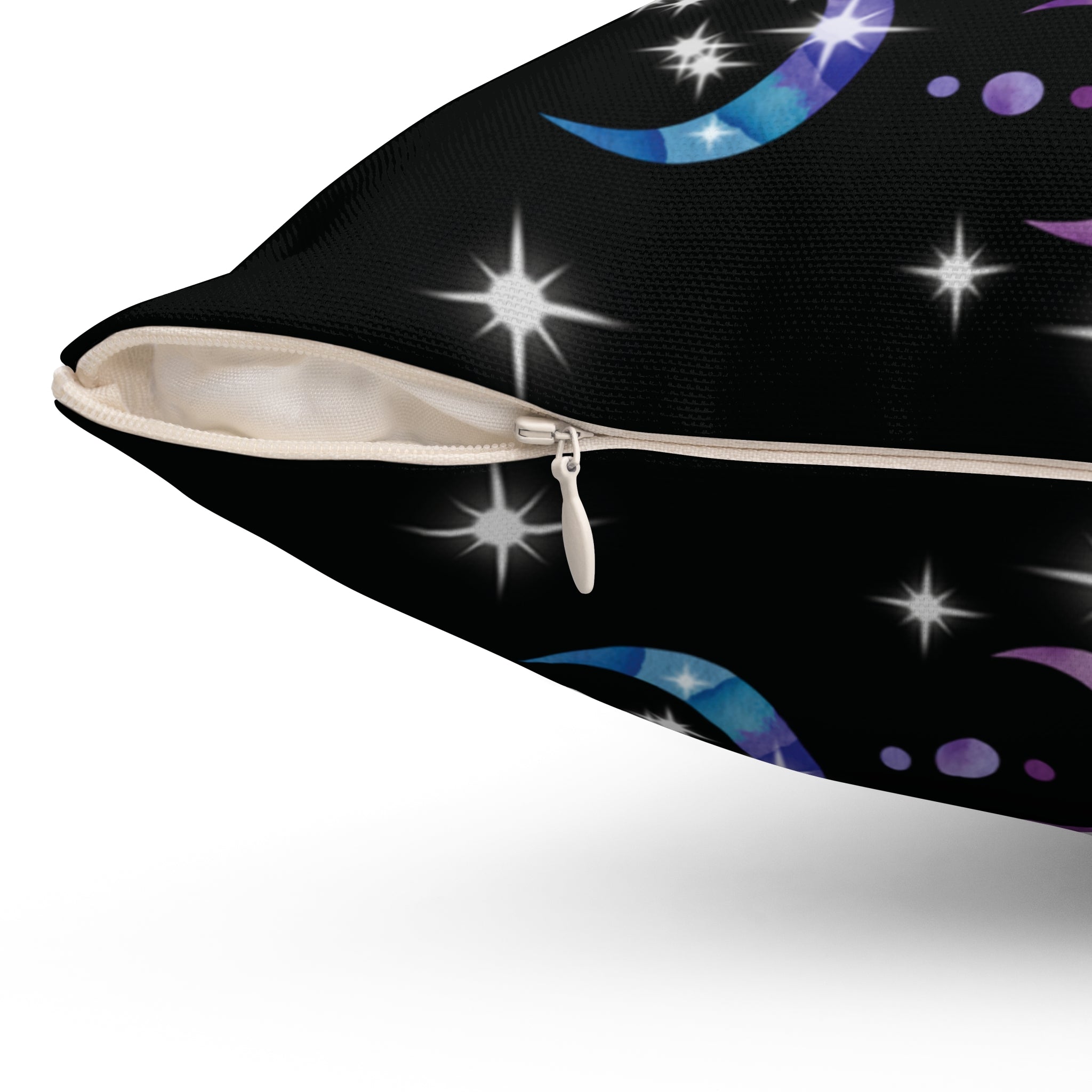 Rainbow Crystal Celestial Throw Pillow — Witchy Gothic Dark Home Decor