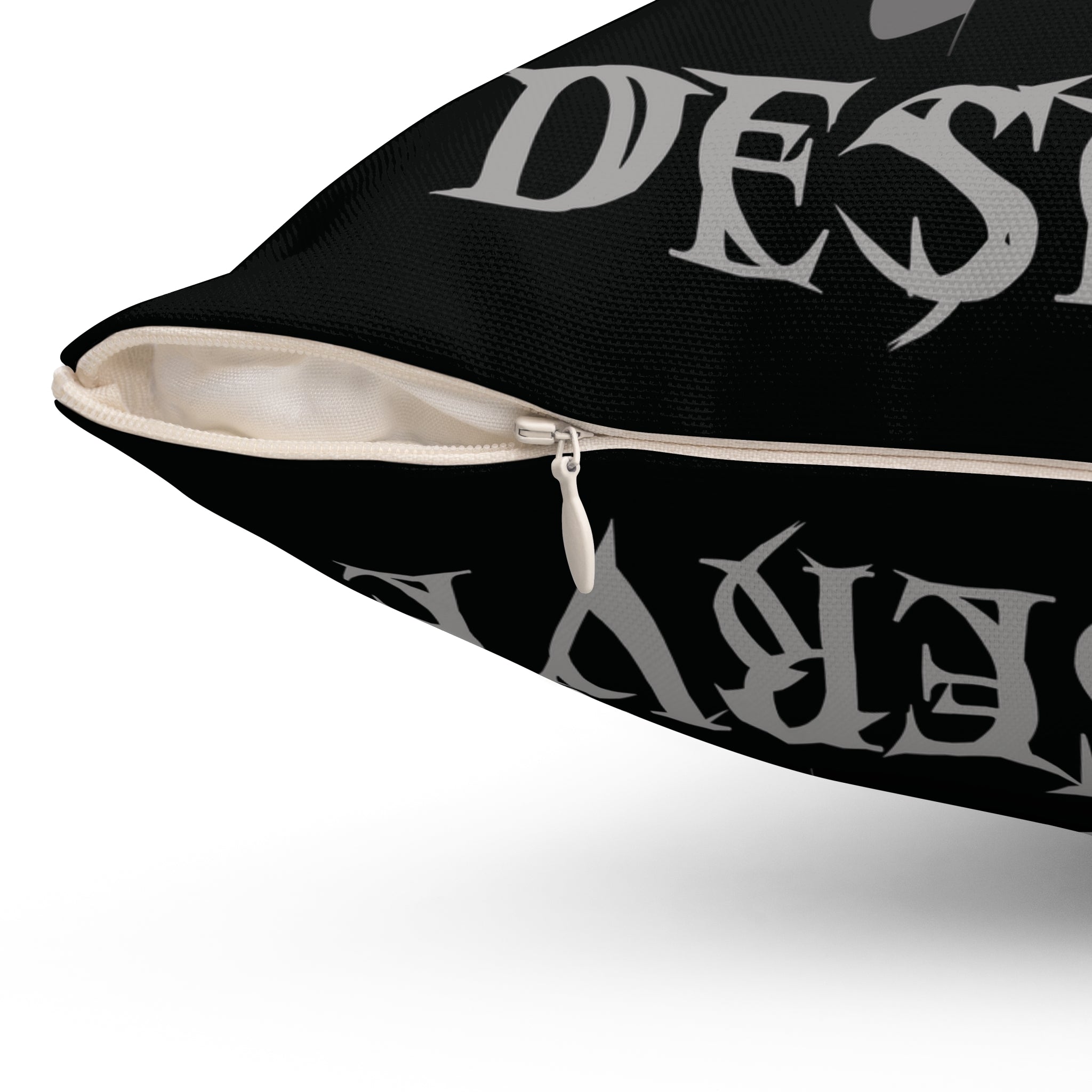 Gothic Floral Skull Throw Pillow — Dark Botanical Moody Home Decor