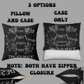 Gothic Floral Skull Throw Pillow — Dark Botanical Moody Home Decor
