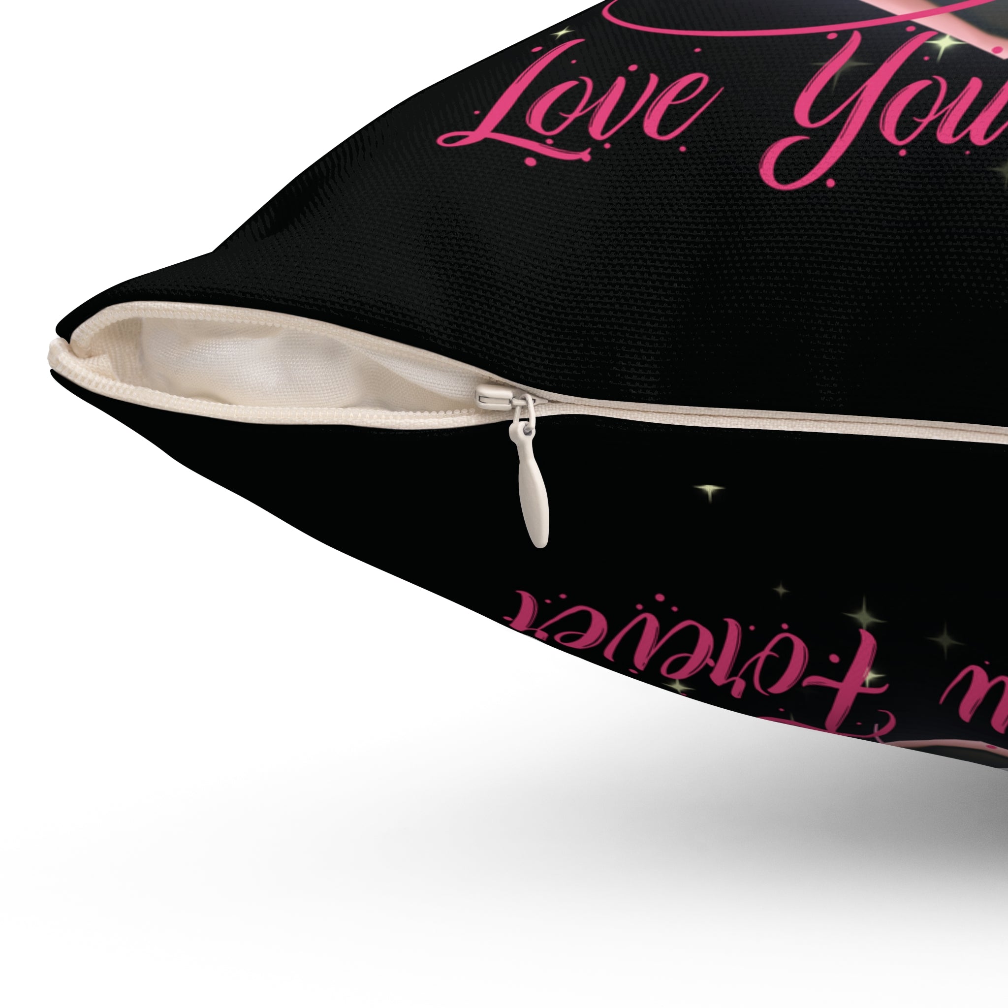 Love You Forever Skeleton Couple Throw Pillow — Gothic Love Dark Home Decor