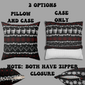 Merry Creepmas Gothic Ugly Sweater Throw Pillow — Goth Holiday Dark Home Decor