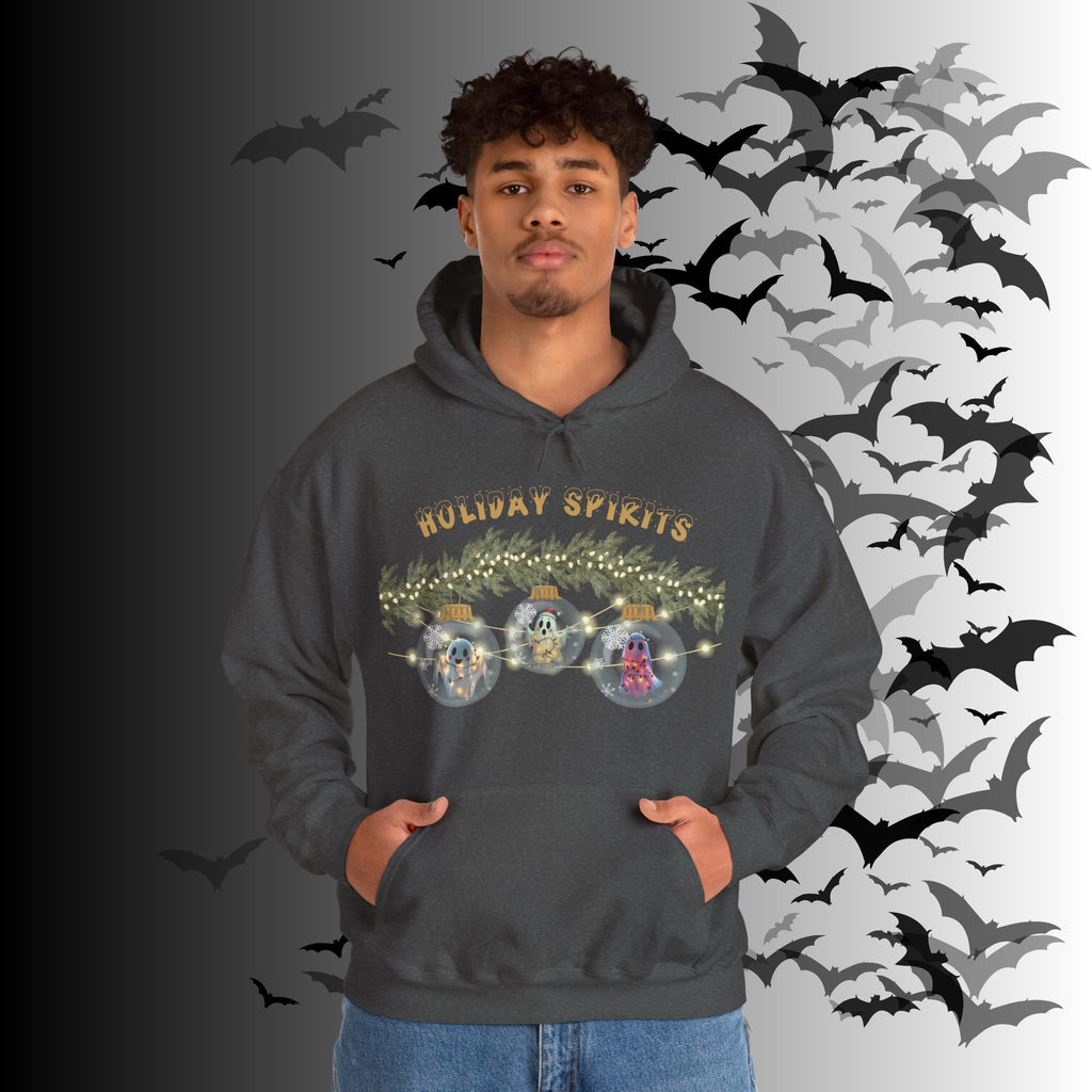 Holiday Spirits Hoodie — Ghost Christmas Ornament Gothmas Pullover