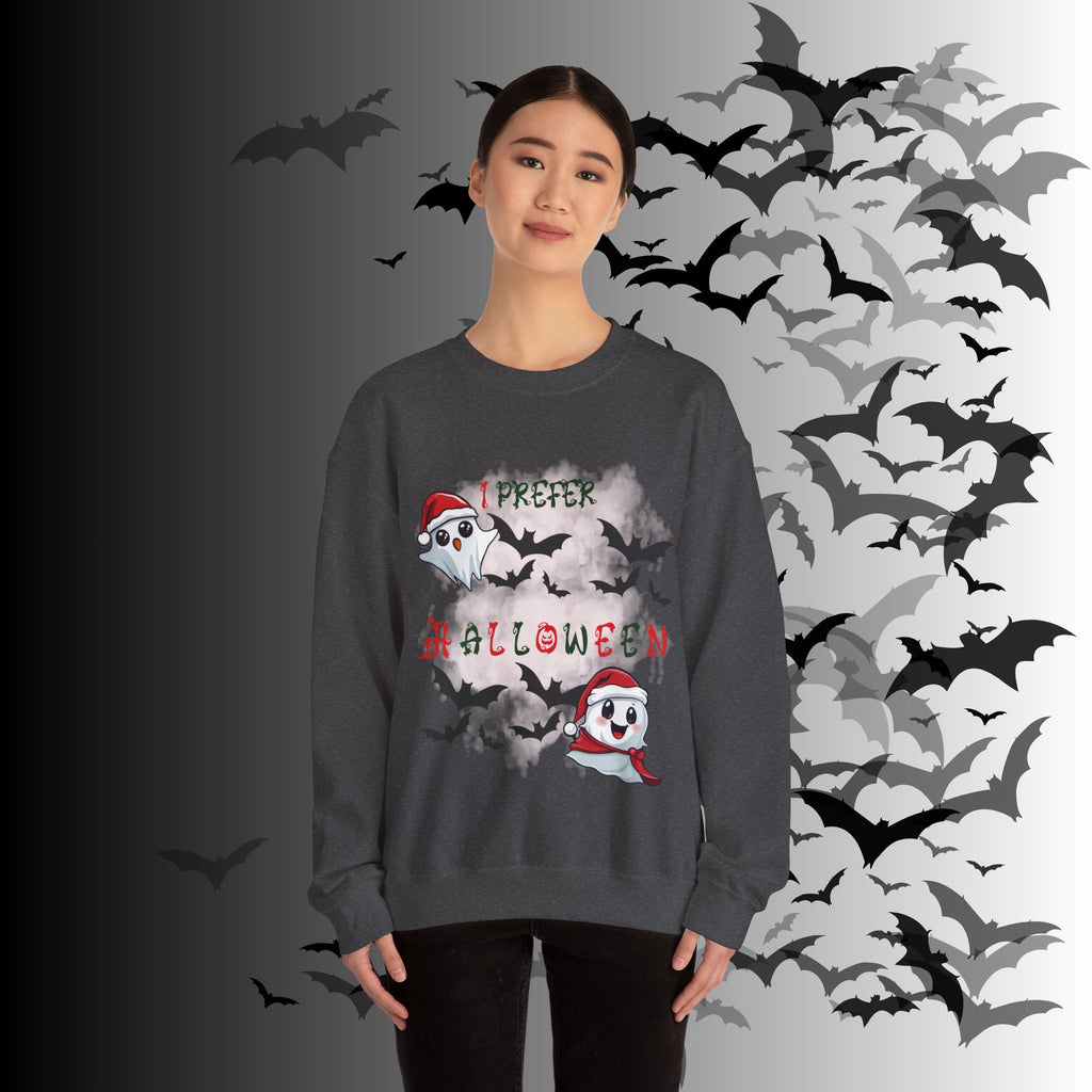I Prefer Halloween Ghost Crewneck Sweatshirt — Kawaii Gothic Christmas