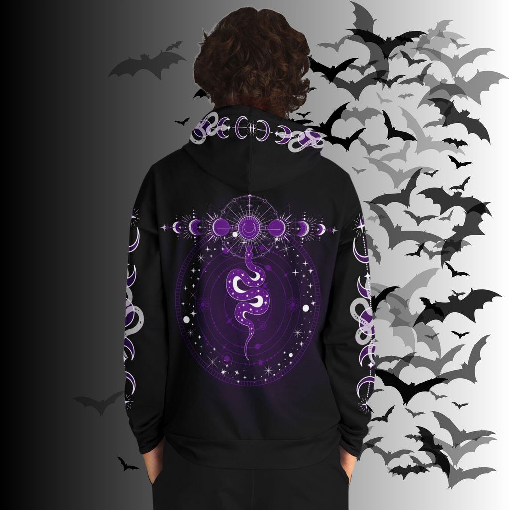 Purple Celestial Serpent All Over Print Hoodie