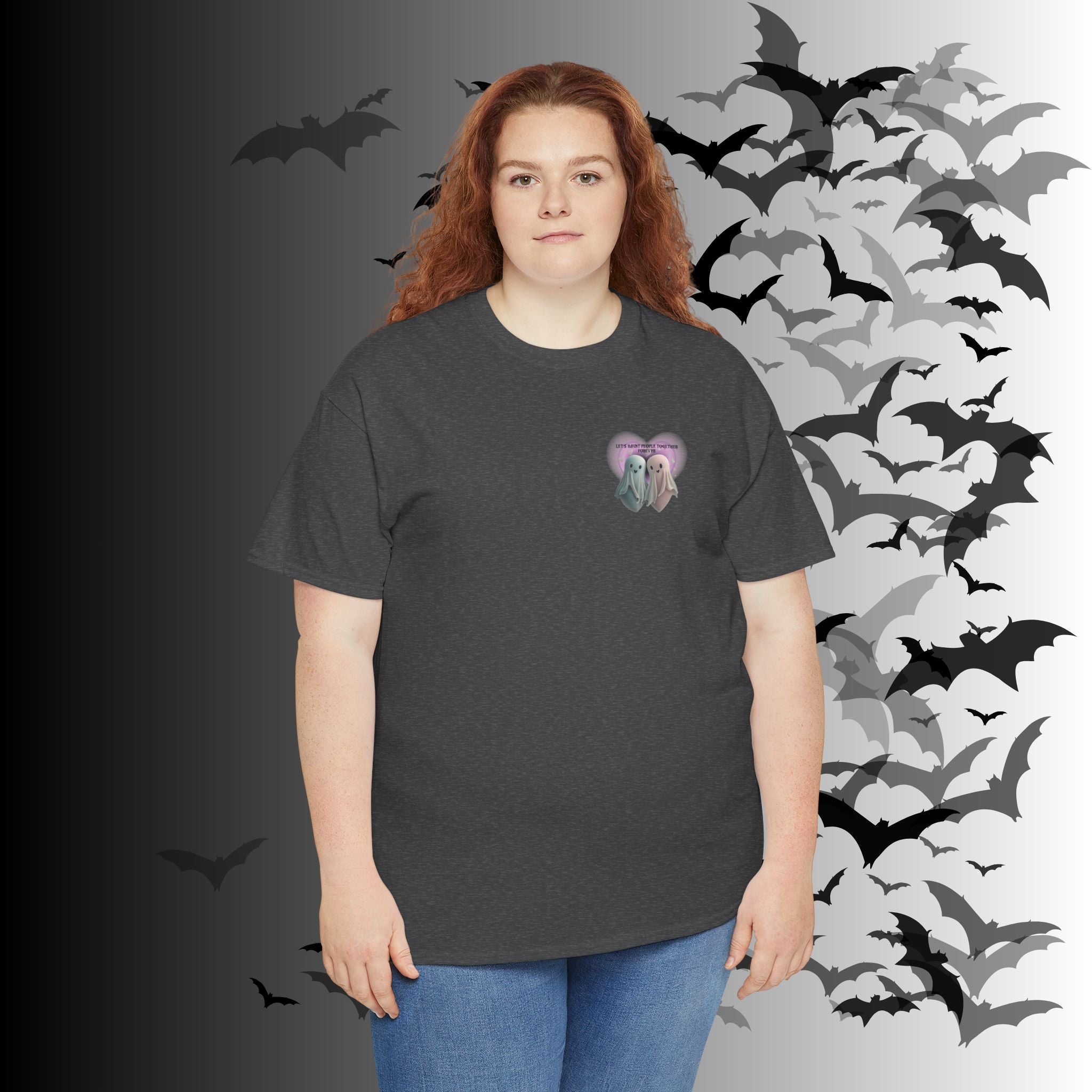 "Let's Haunt People Together Forever" Ghost Couples T-Shirt — Matching Halloween Tee