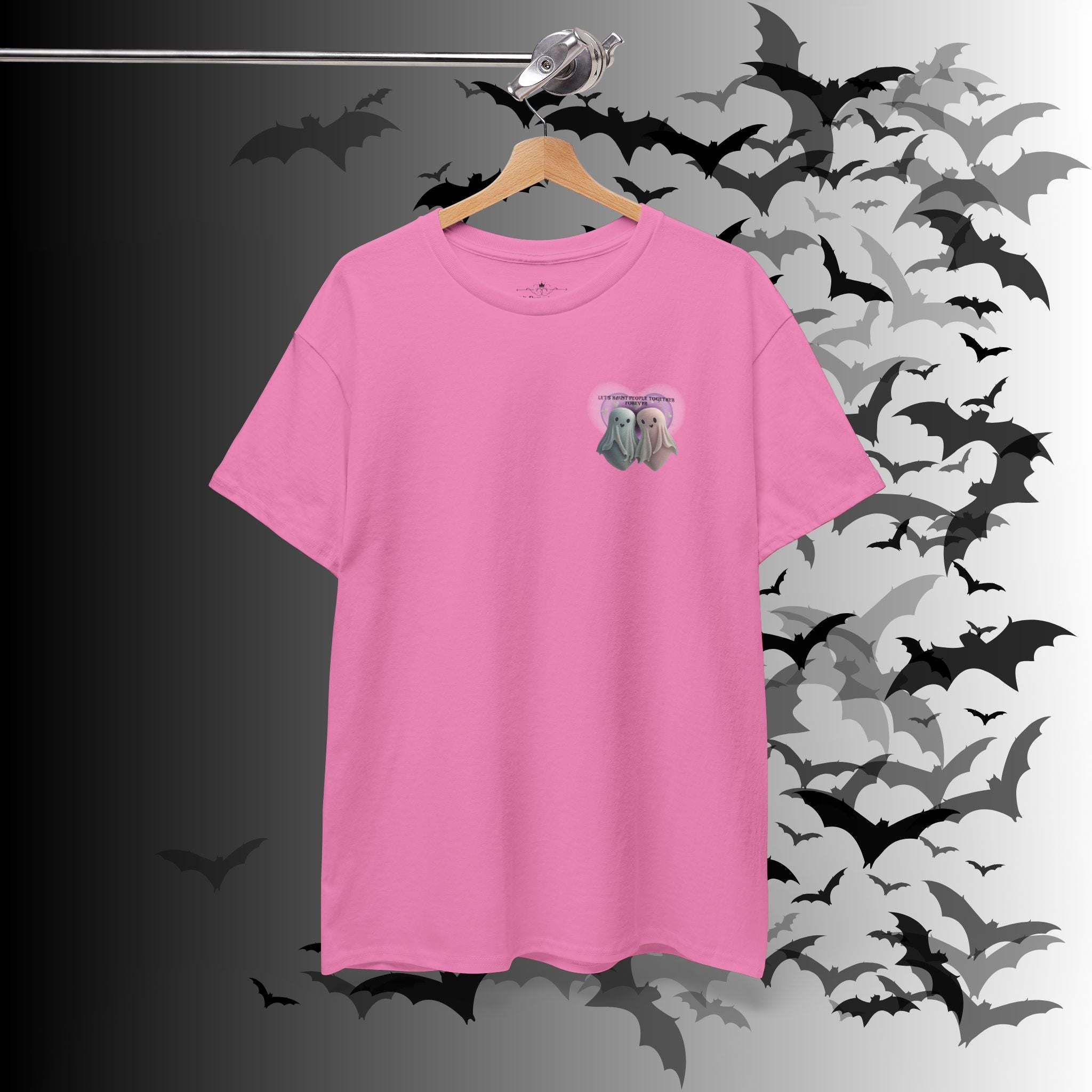 "Let's Haunt People Together Forever" Ghost Couples T-Shirt — Matching Halloween Tee