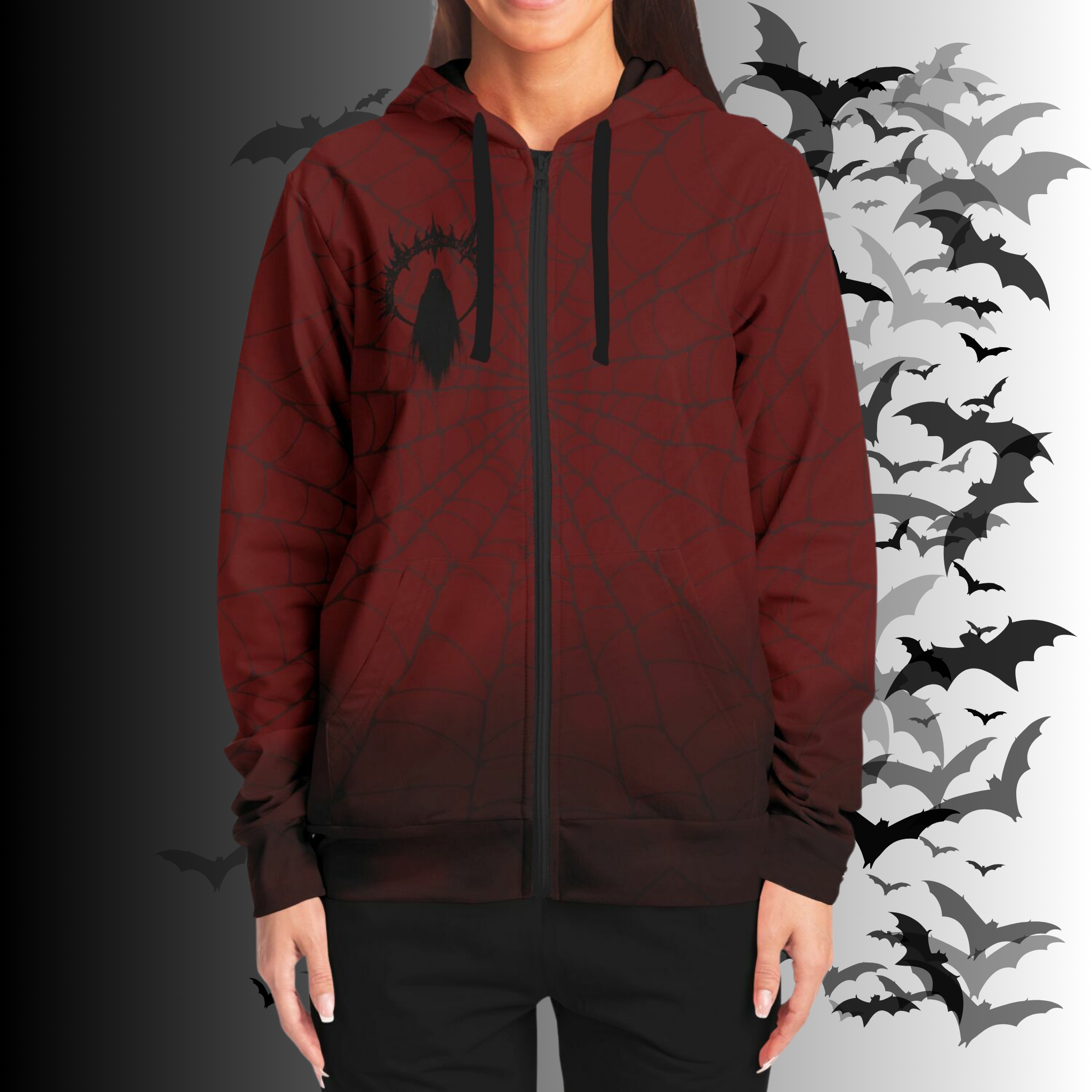 Dark Reaper All Over Print Zip Hoodie
