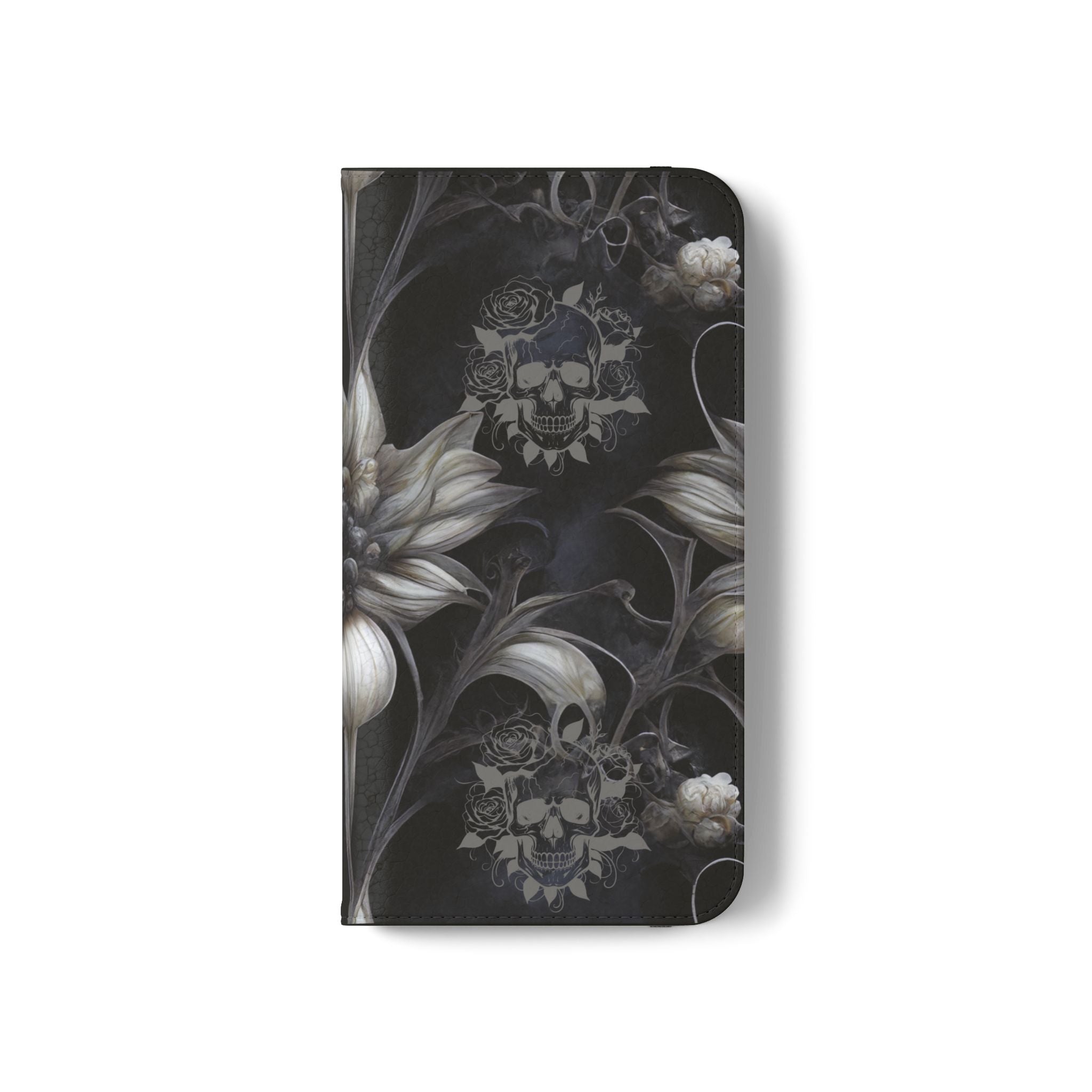 Goth Botanical Flip Wallet Case for iPhone and Samsung Galaxy Phones