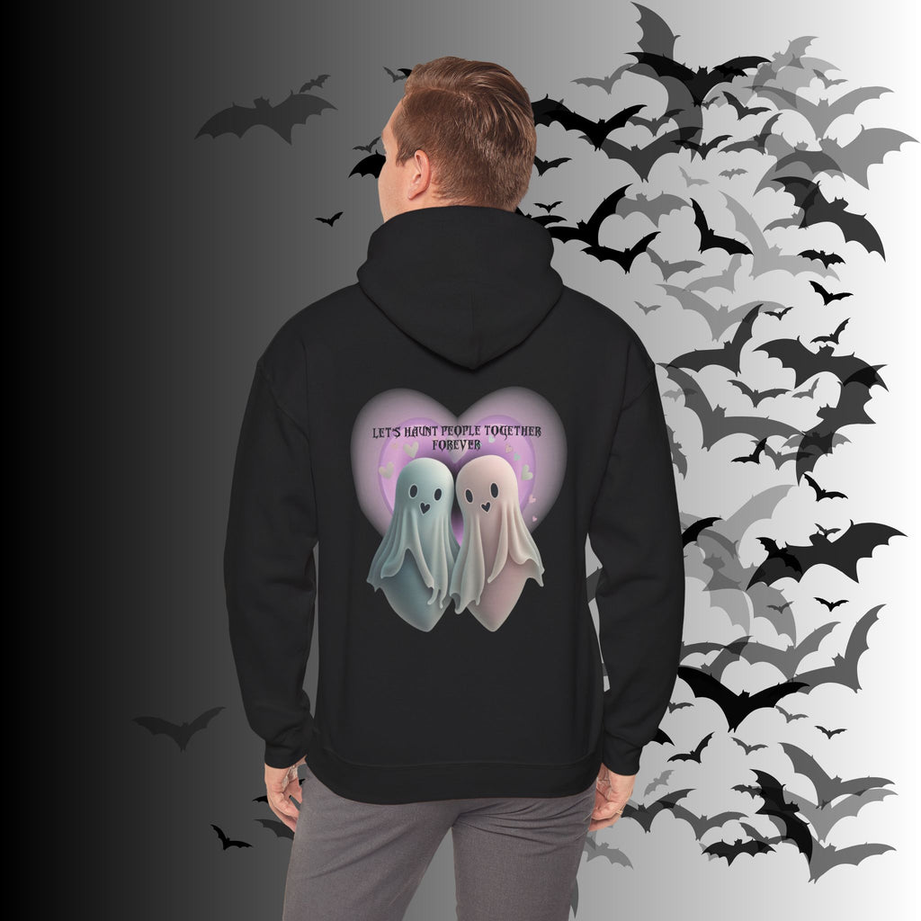 Let's Haunt People Together Forever Hoodie — Gothic Valentine's Couples Ghost