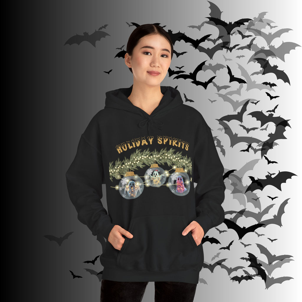 Holiday Spirits Hoodie — Ghost Christmas Ornament Gothmas Pullover