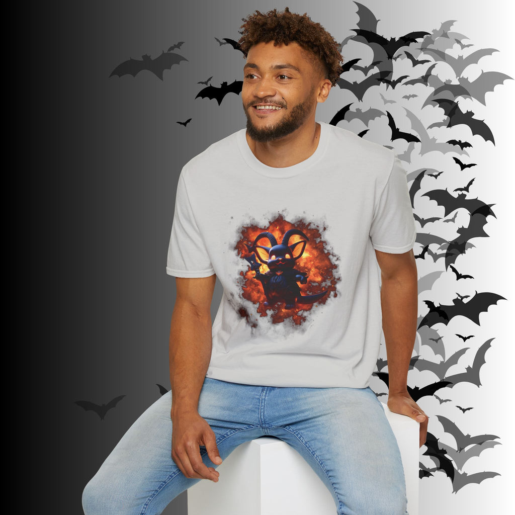 Whimsigoth Chibi Baphomet Fire T-Shirt — Gothic Occult Tee