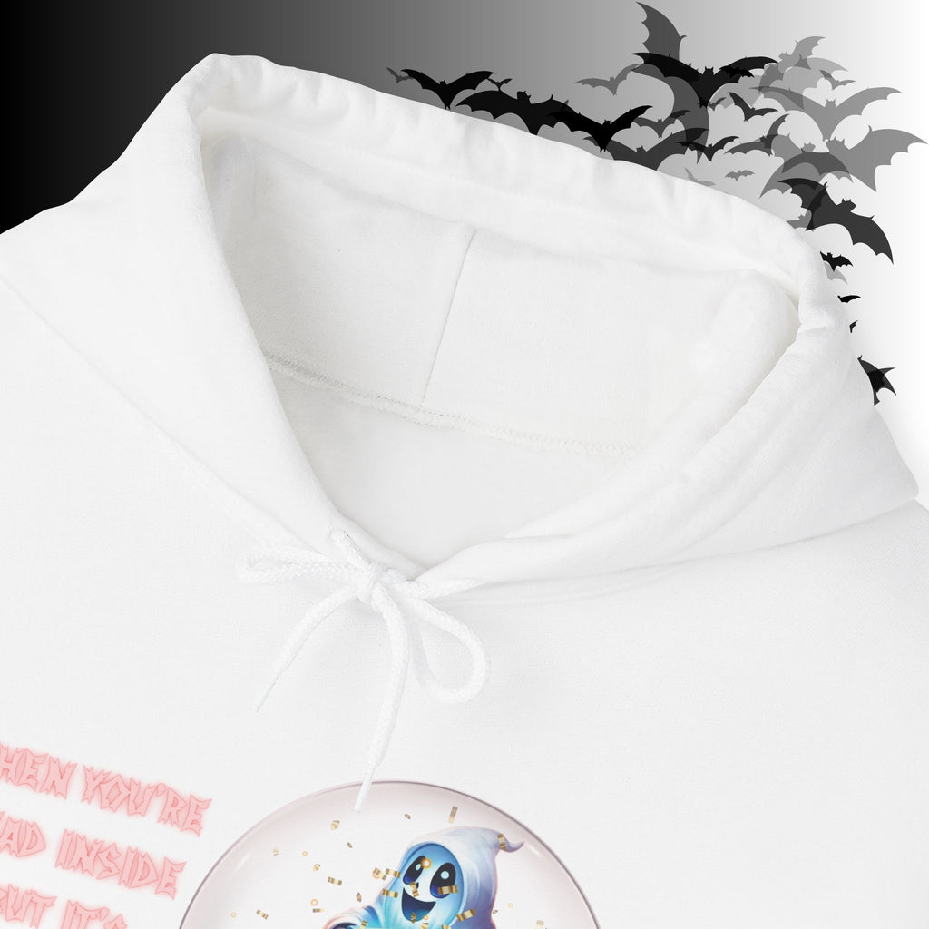 When You're Dead Inside But It's Christmas Hoodie — Ghost Snow Globe Pullover