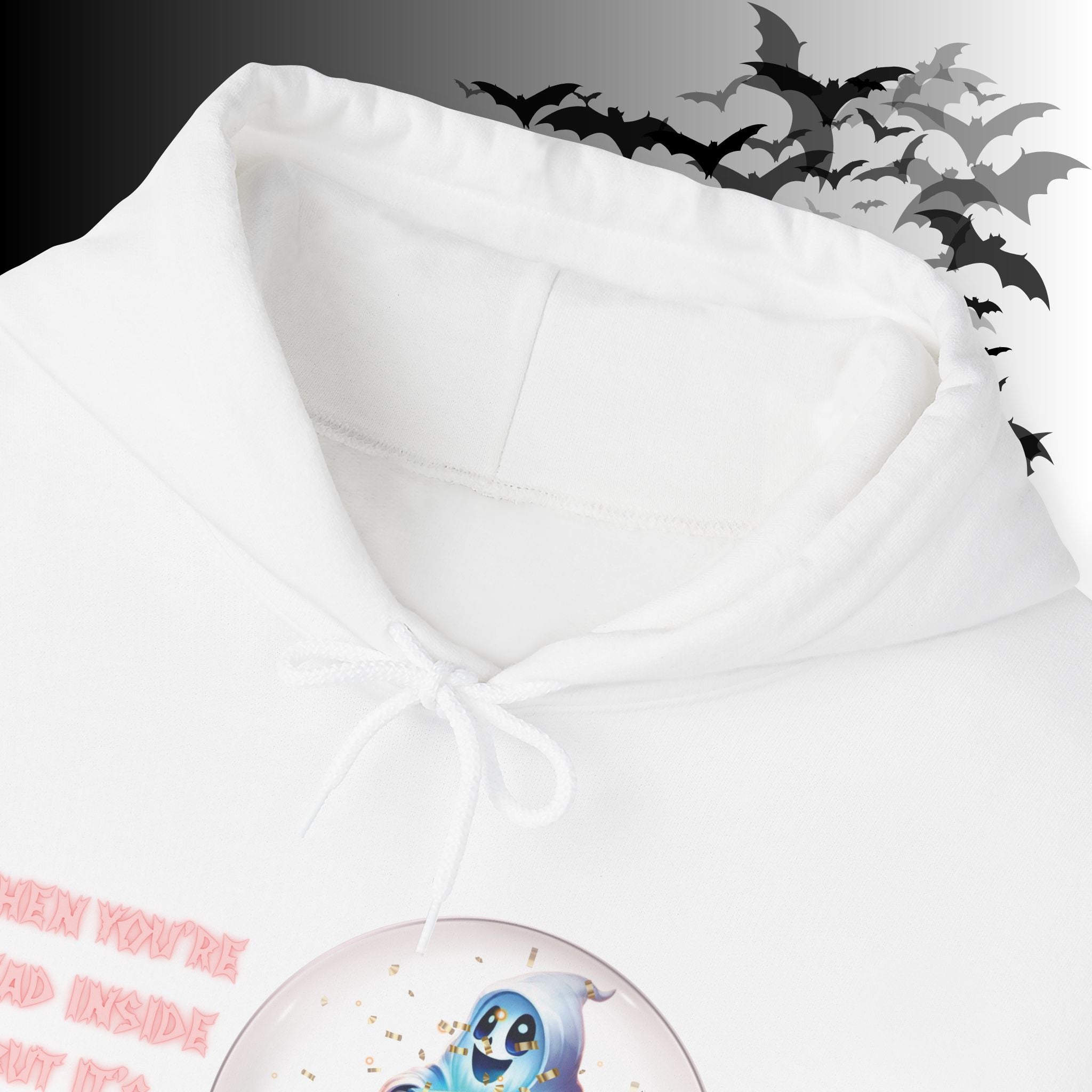 When You're Dead Inside But It's Christmas Hoodie — Ghost Snow Globe Pullover