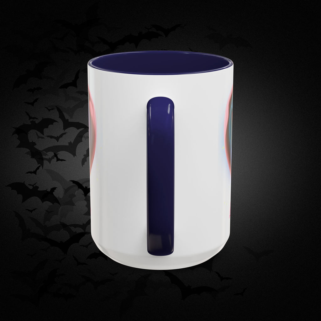 Love You Forever Valloween Coffee Mug — Skeleton Couple Heart Design (11/15oz)