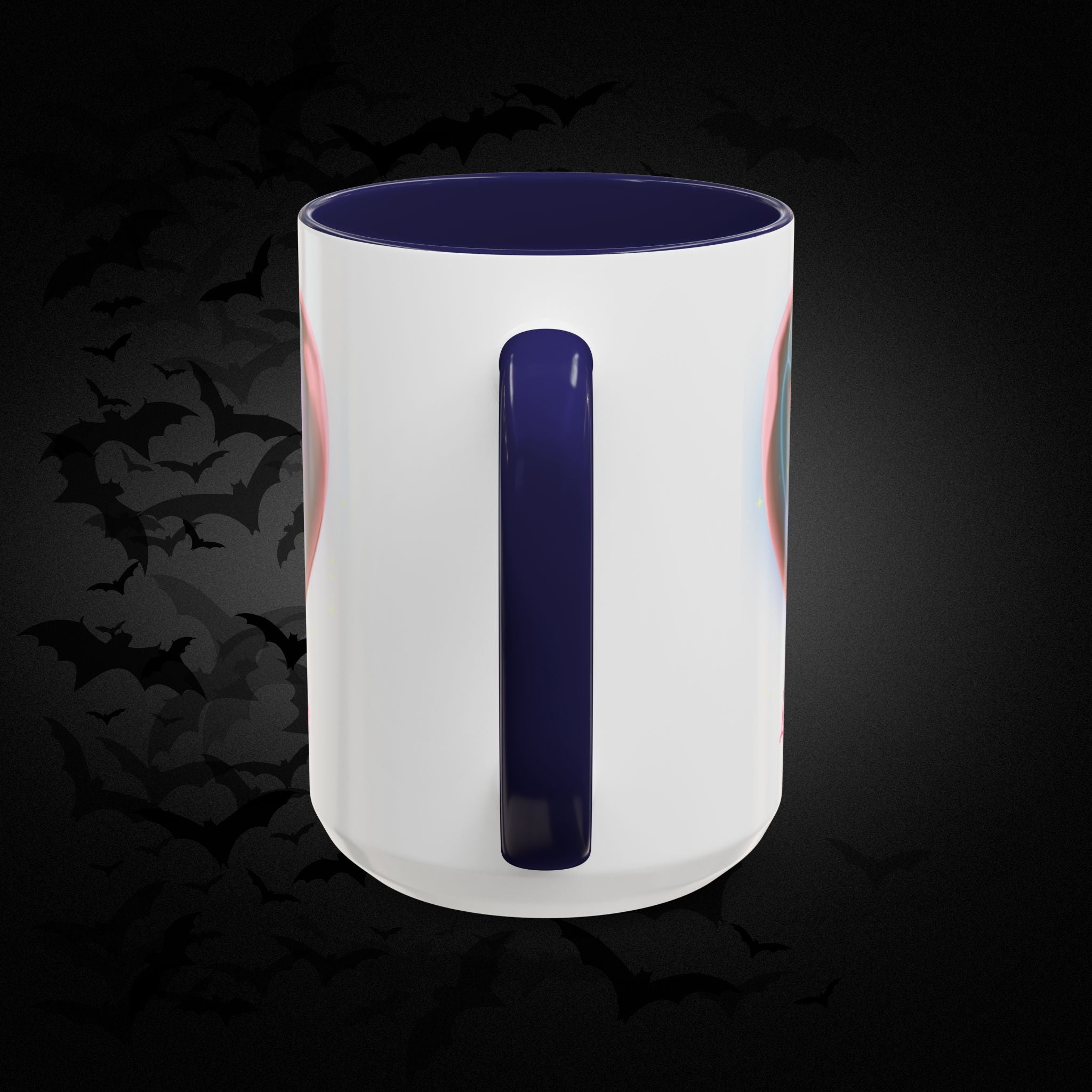 Love You Forever Valloween Coffee Mug — Skeleton Couple Heart Design (11/15oz)