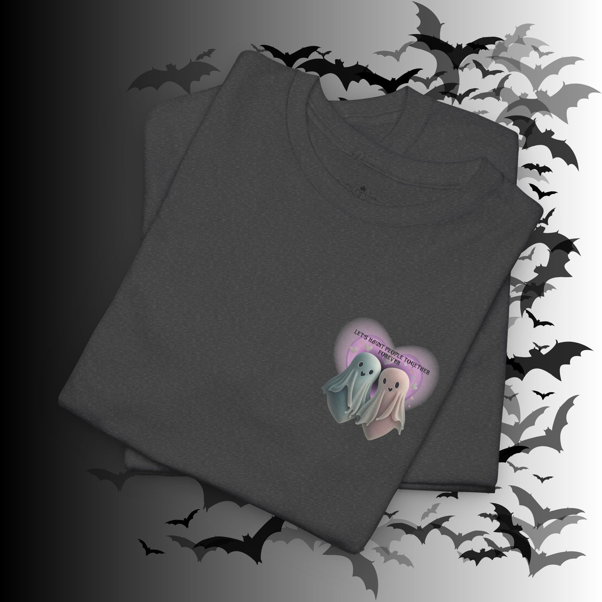 "Let's Haunt People Together Forever" Ghost Couples T-Shirt — Matching Halloween Tee