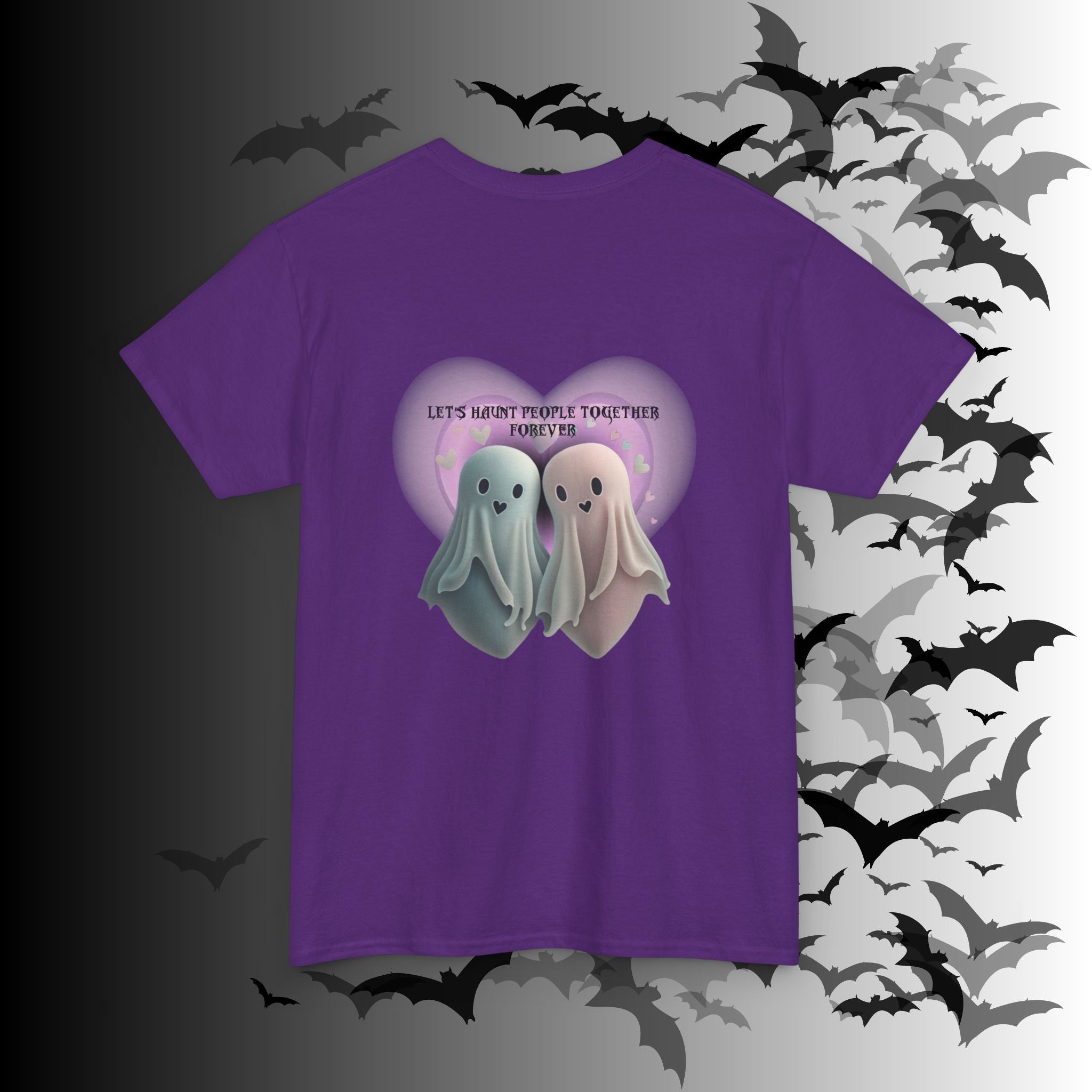 "Let's Haunt People Together Forever" Ghost Couples T-Shirt — Matching Halloween Tee