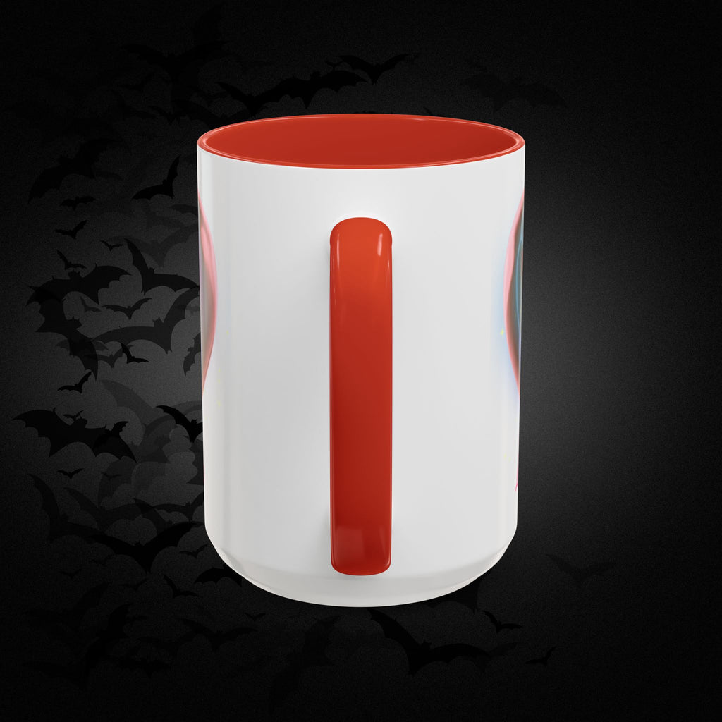 Love You Forever Valloween Coffee Mug — Skeleton Couple Heart Design (11/15oz)