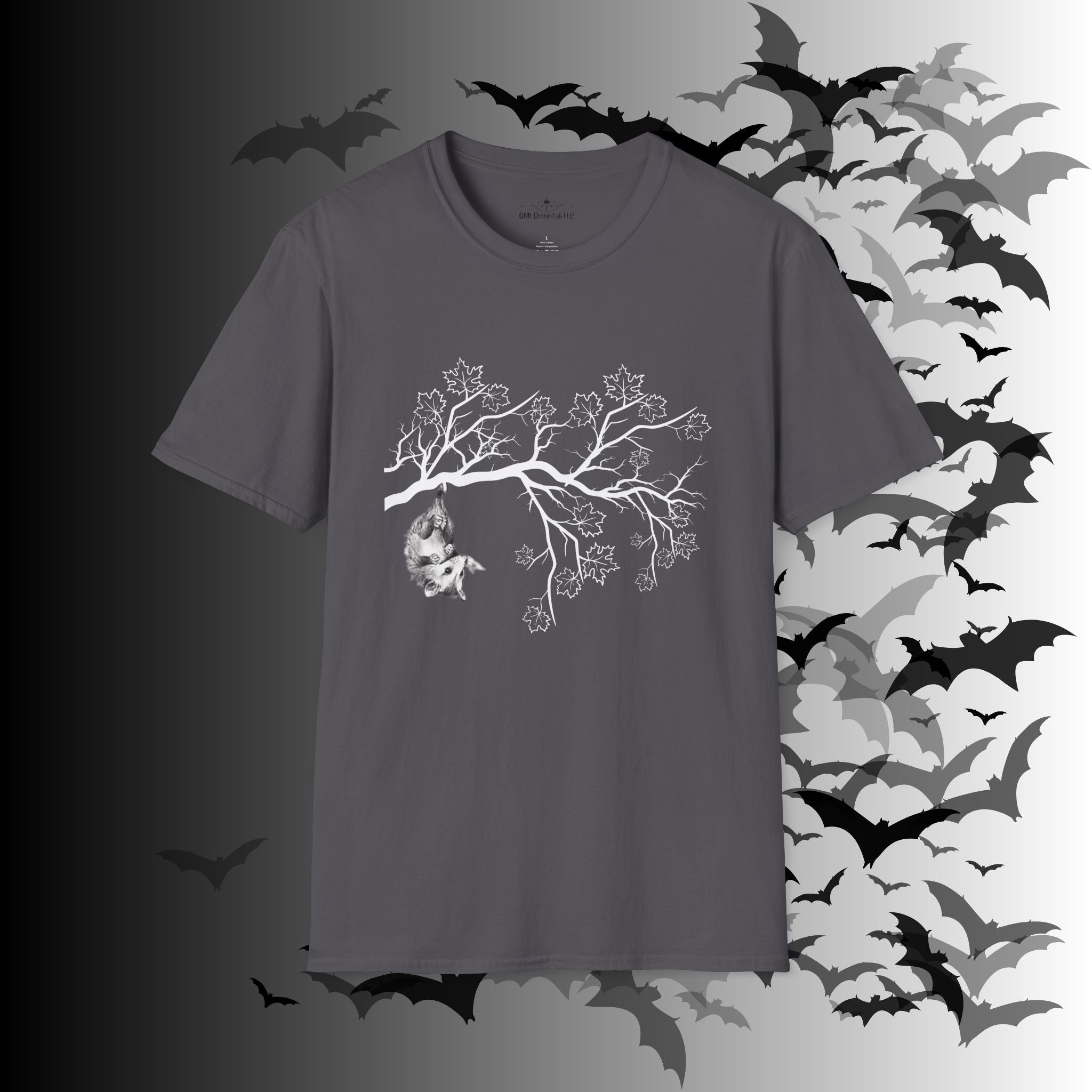 Gothic Hanging Possum T-Shirt — Cute Dark Academia Nature Tee