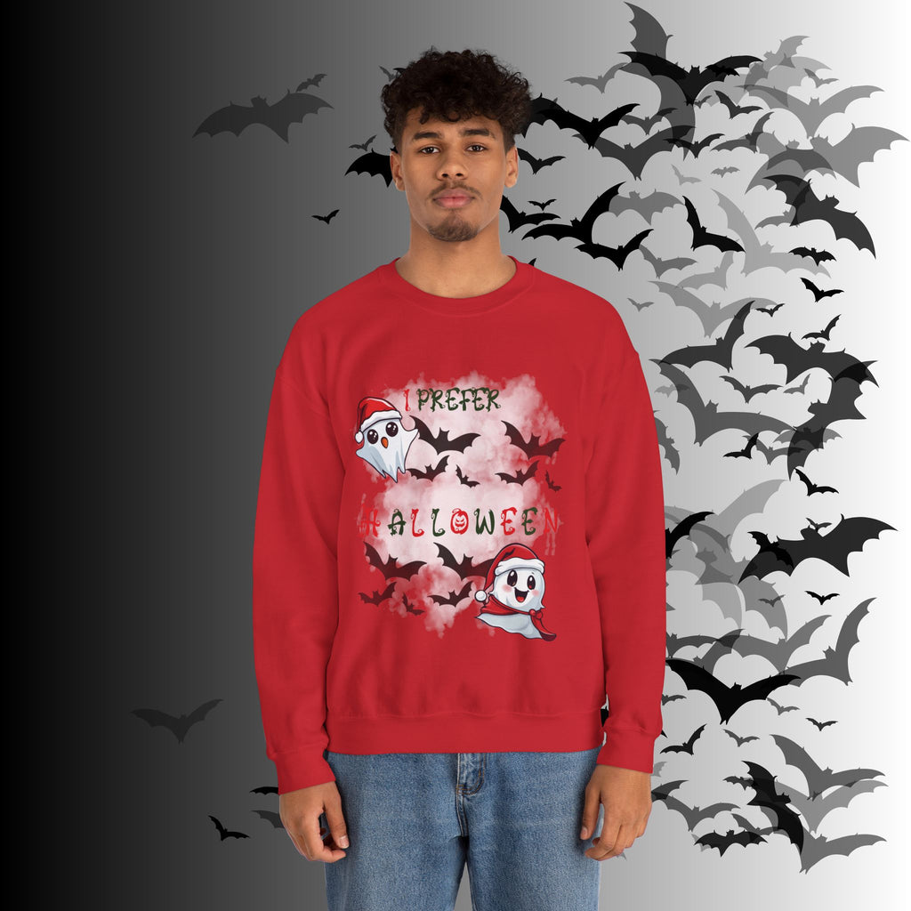 I Prefer Halloween Ghost Crewneck Sweatshirt — Kawaii Gothic Christmas