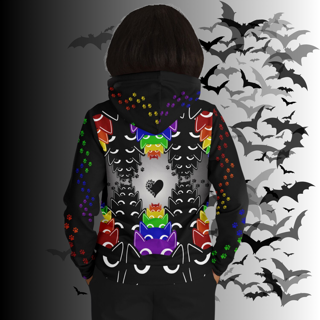 Rainbow Cats All Over Print Hoodie