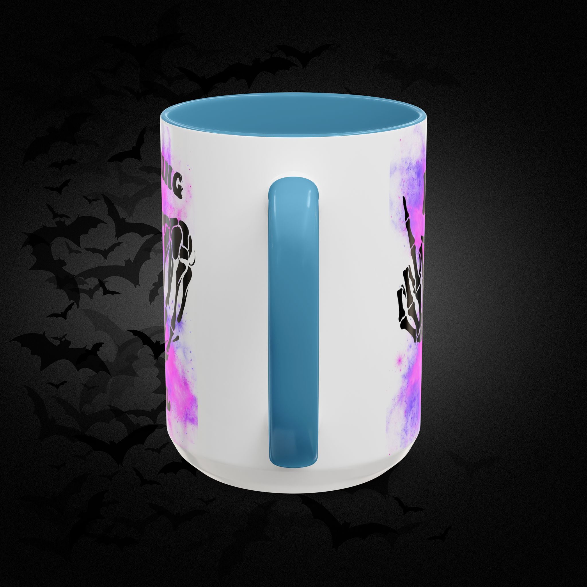 Good Morning Beautiful Fuck Off Skeleton Hands Accent Coffee Mug