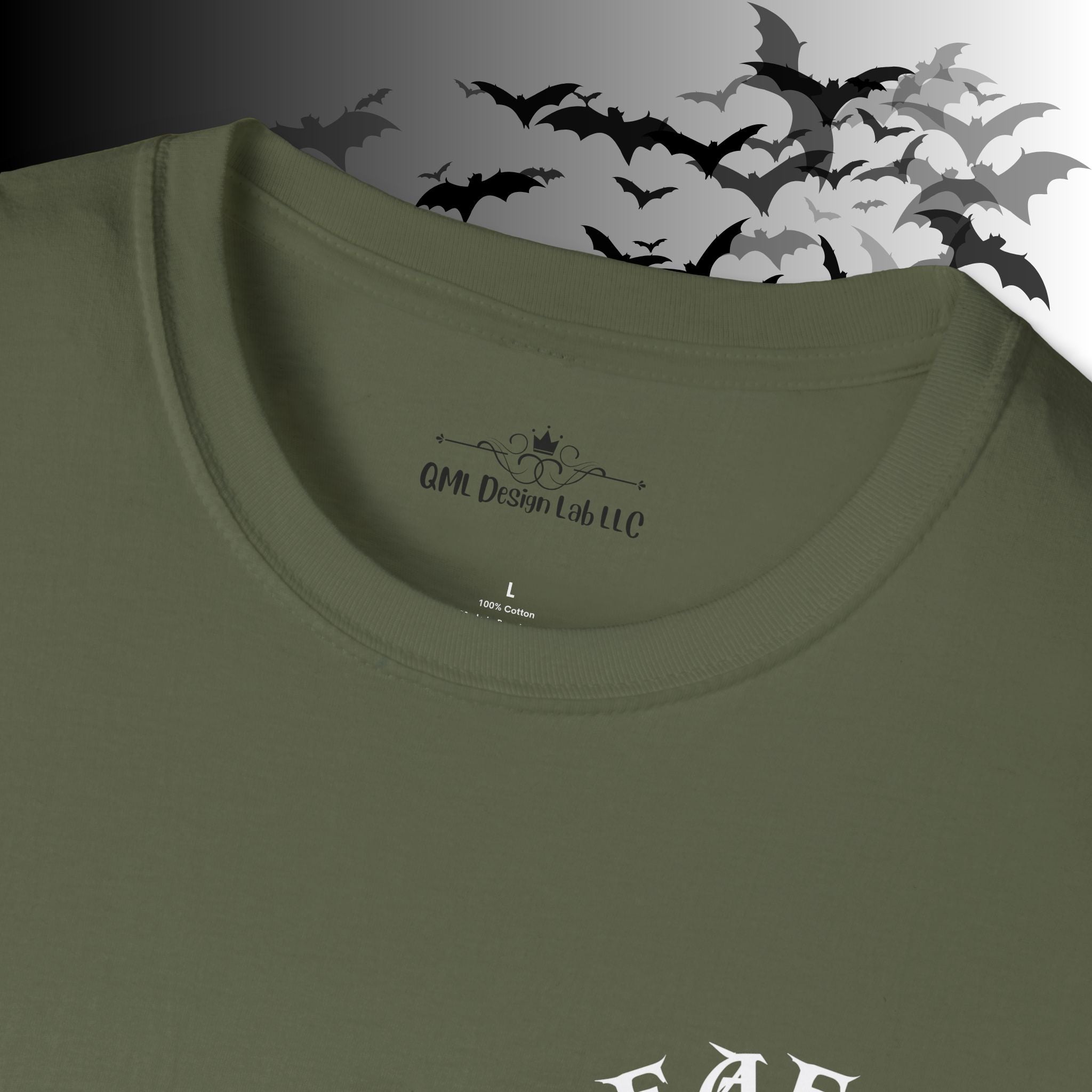"FAFO" I Identify As A Threat T-Shirt — White Print Front & Back Gothic Tee