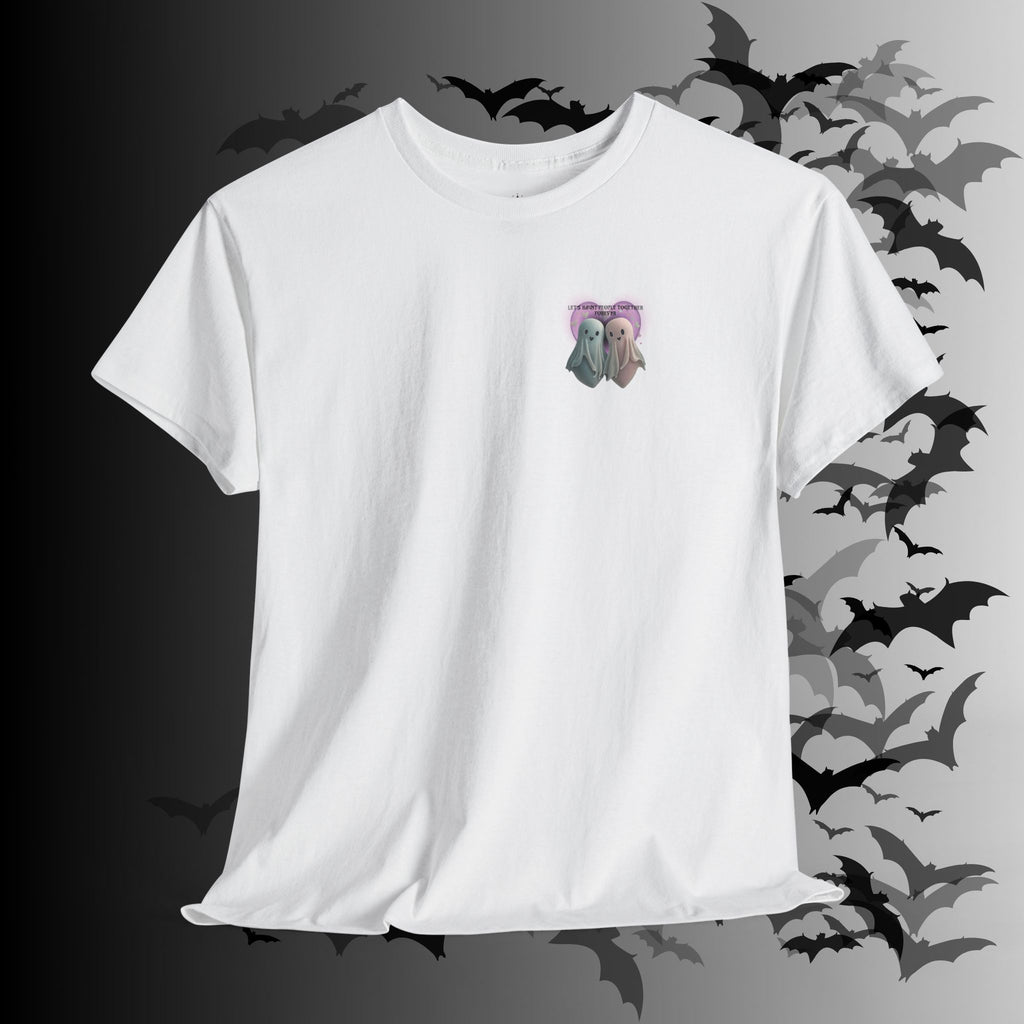 "Let's Haunt People Together Forever" Ghost Couples T-Shirt — Matching Halloween Tee
