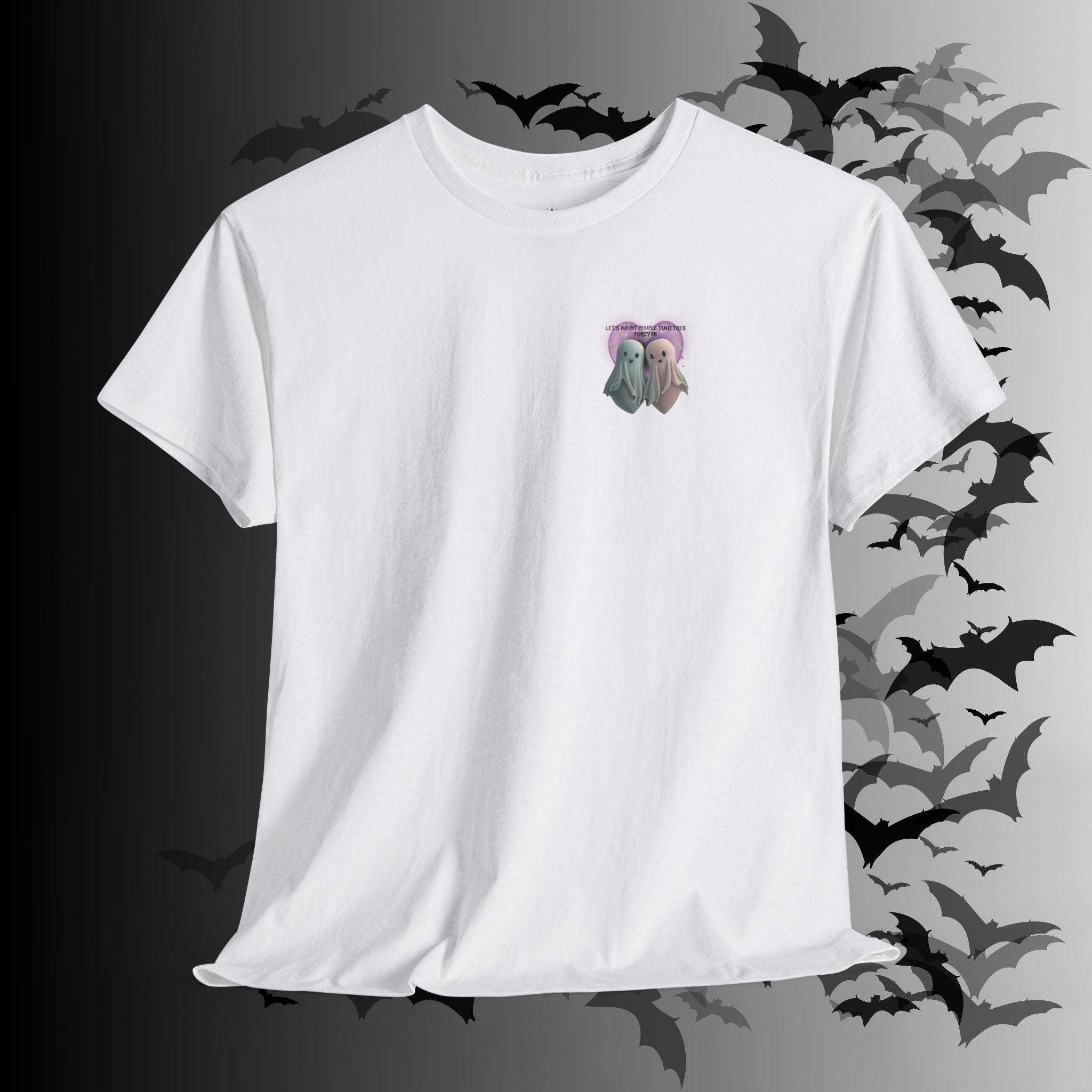 "Let's Haunt People Together Forever" Ghost Couples T-Shirt — Matching Halloween Tee