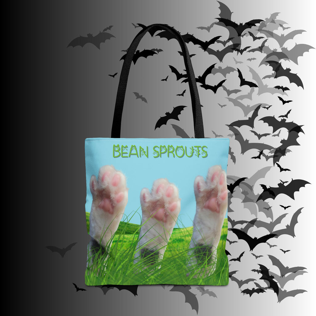 "Bean Sprouts" Cat Paws Tote Bag — Funny Cat Lover Gift