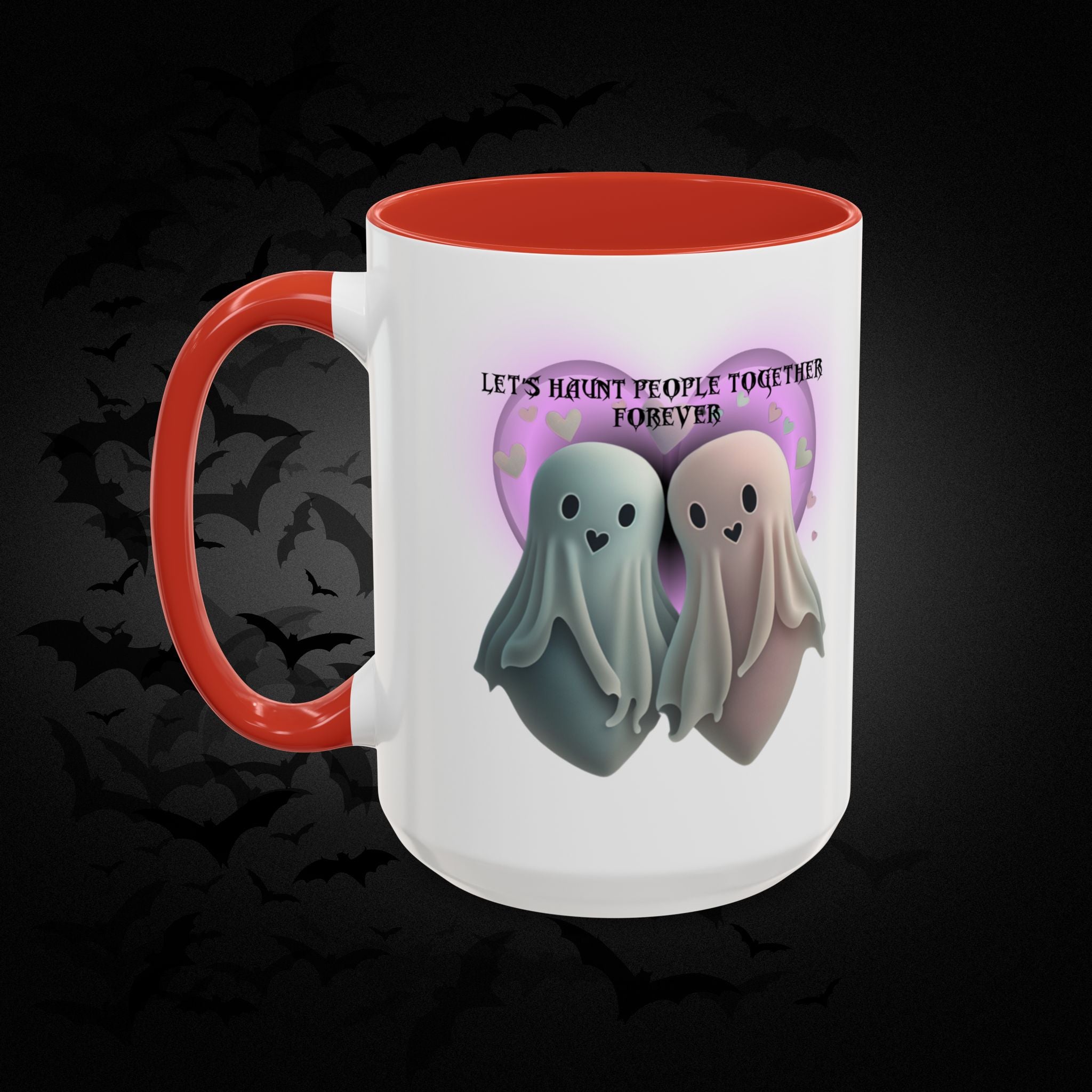 Let's Haunt People Together Forever Coffee Mug — Valloween Ghost Couple Accent Mug