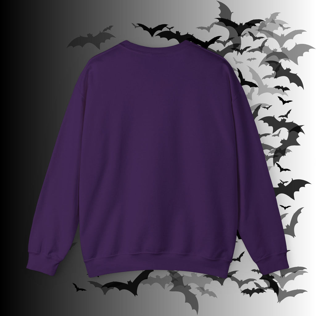 Celestial Twin Cats Heart Moon Crewneck Sweatshirt — Witchy Moon Phase