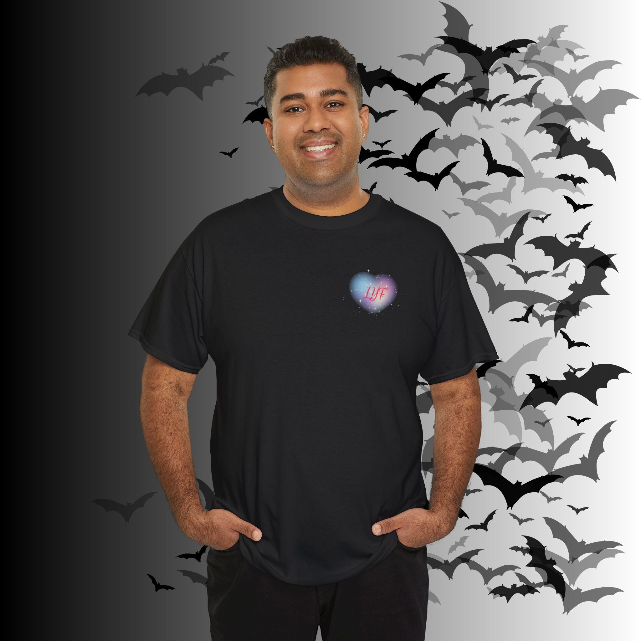 "Love You Forever" Gothic Skeleton Couples T-Shirt — Goth Valentine's Day Matching Tee