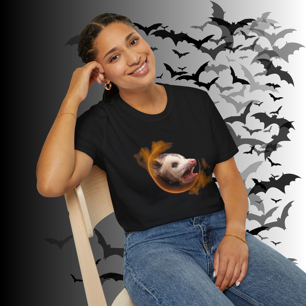 Gothic Screaming Possum T-Shirt — Edgy Humor Tee