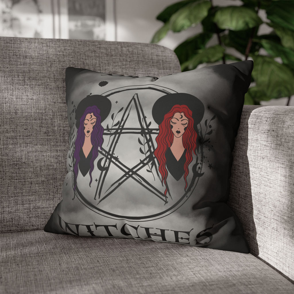 Best Witches Gothic BFF Throw Pillow — Witch Dark Cottagecore Home Decor