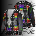 Rainbow Cats All Over Print Cardigan