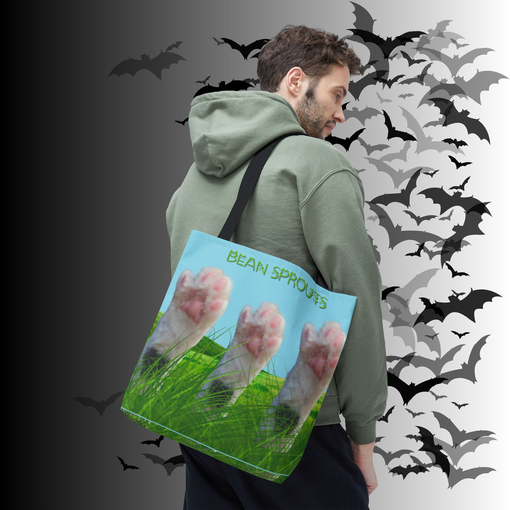 "Bean Sprouts" Cat Paws Tote Bag — Funny Cat Lover Gift