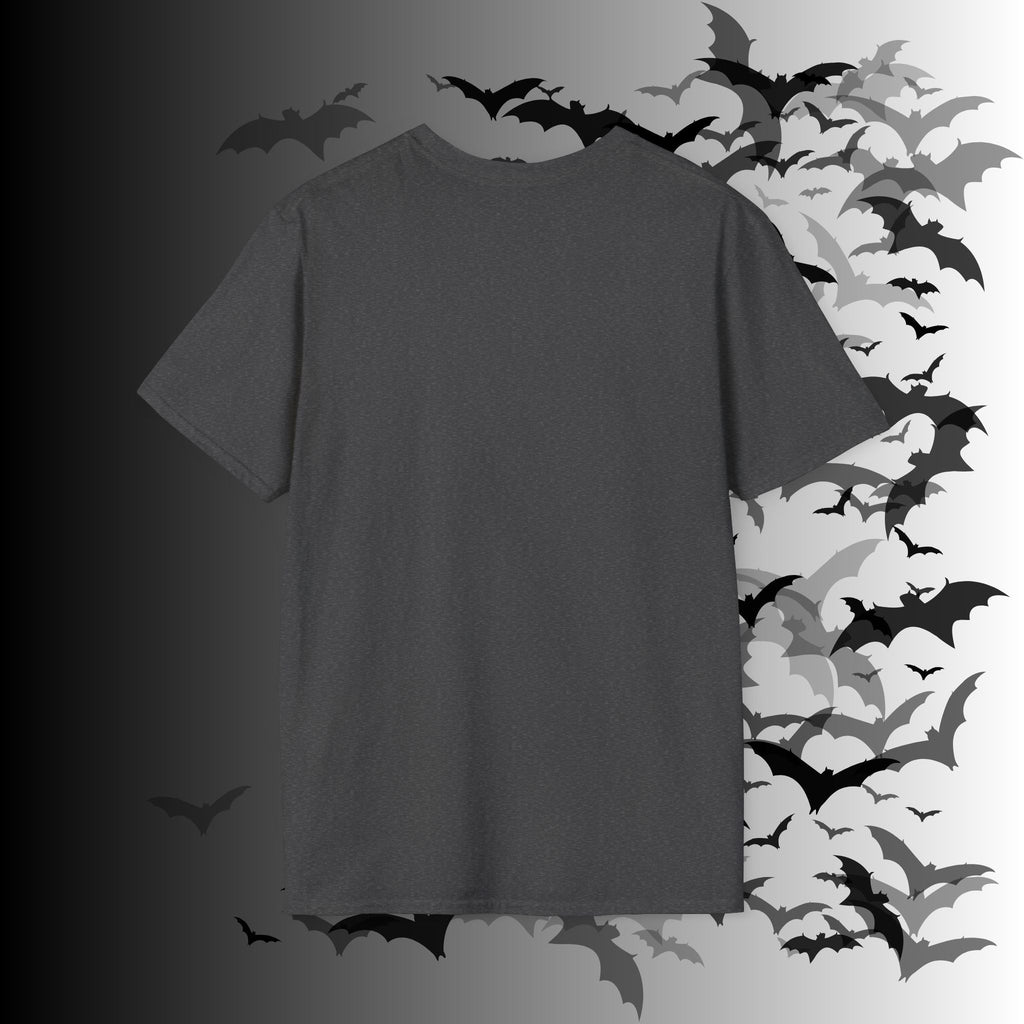 Rainbow Vomit Cloud Bat T-Shirt — Kawaii Goth Pride Unisex Tee