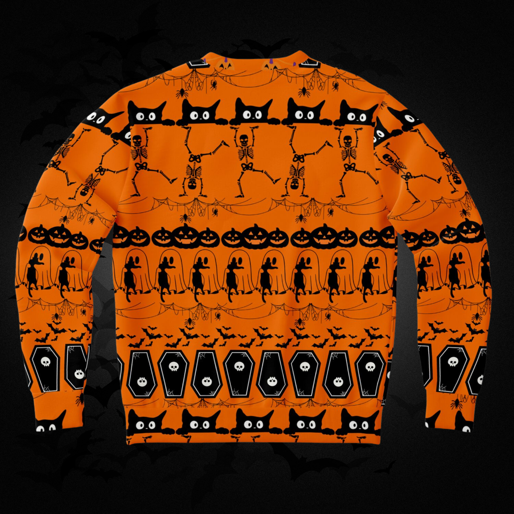 Ugly Halloween All Over Print Sweater – Orange