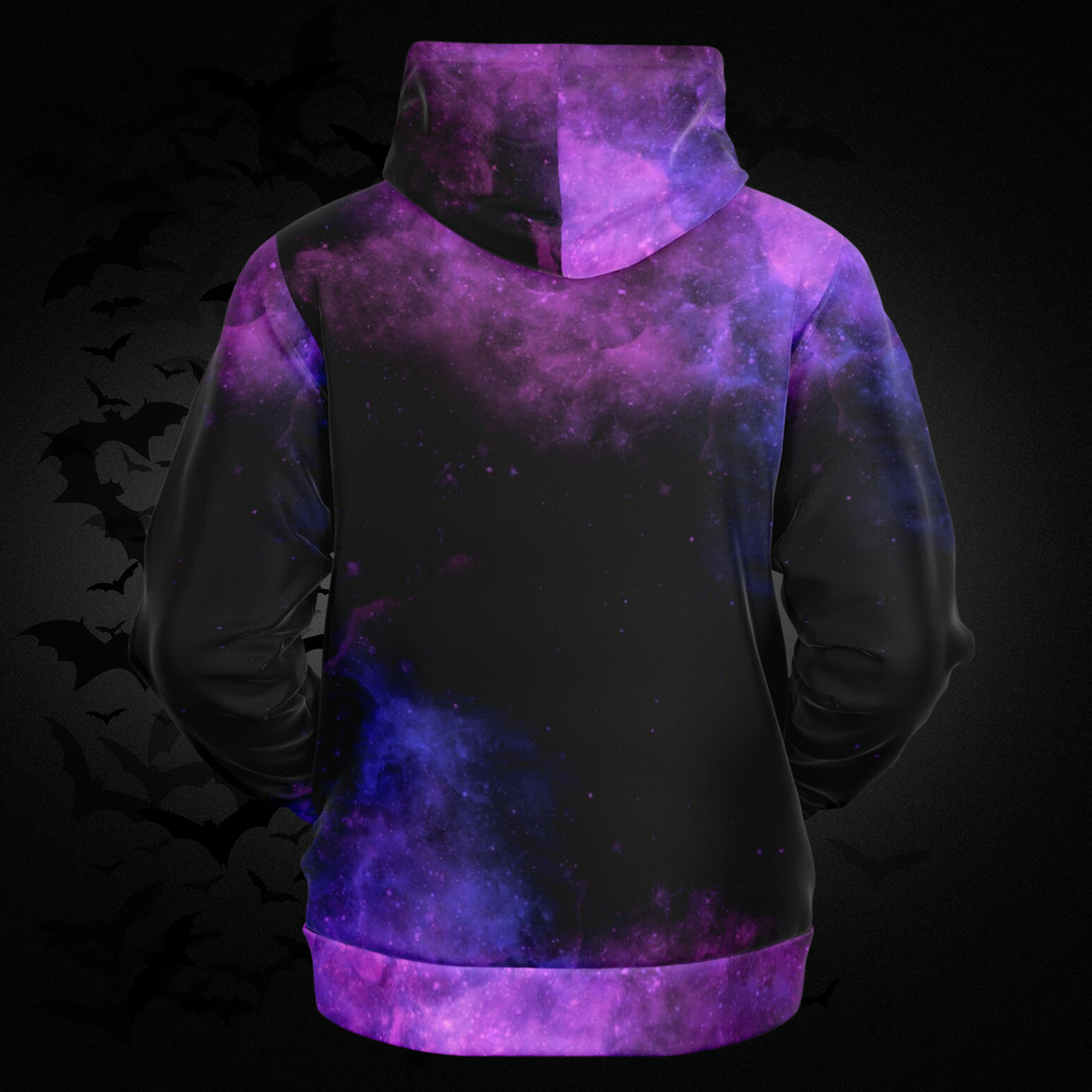 Purple Galaxy Nebula All Over Print Zip Hoodie