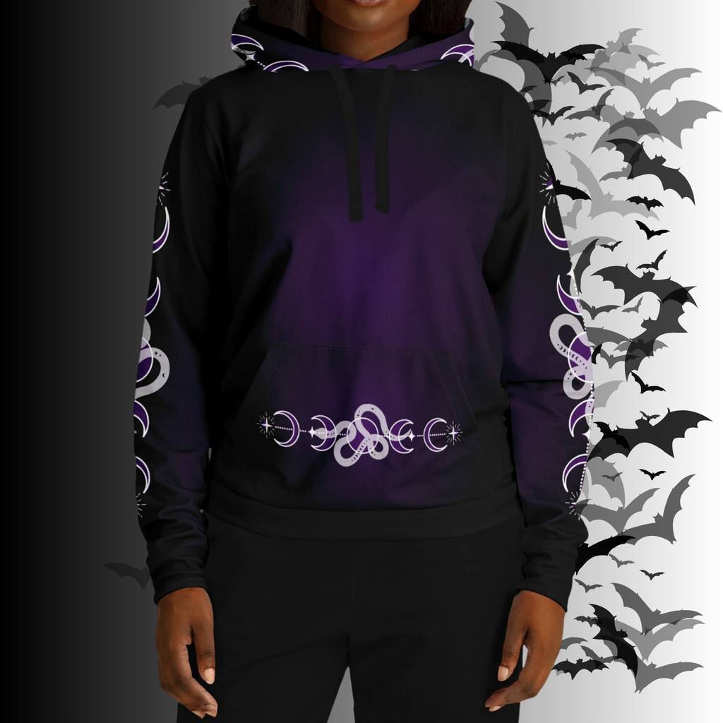 Purple Celestial Serpent All Over Print Hoodie