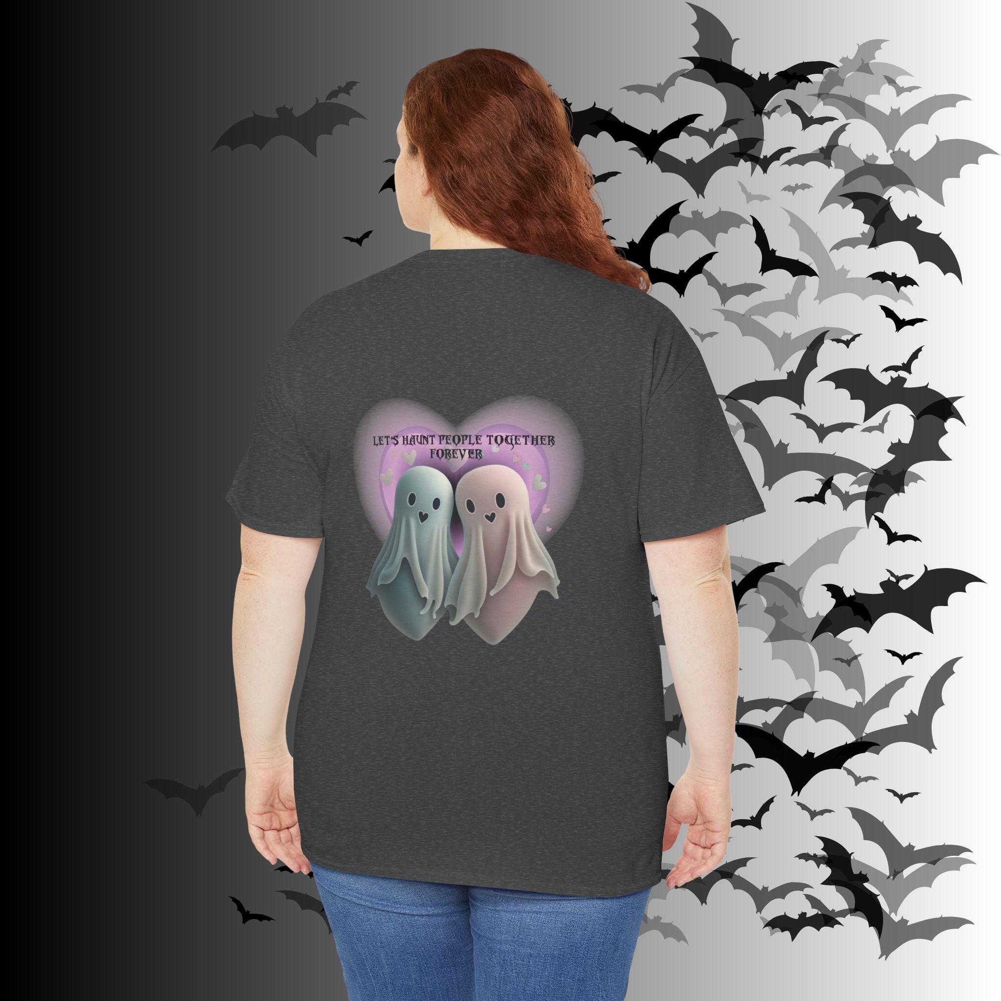 "Let's Haunt People Together Forever" Ghost Couples T-Shirt — Matching Halloween Tee